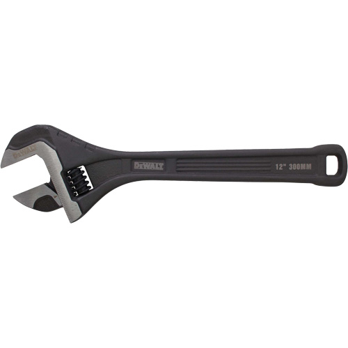 All Steel Adjustable Wrench, 12" L, Black/Plain OSI Industrial Sales