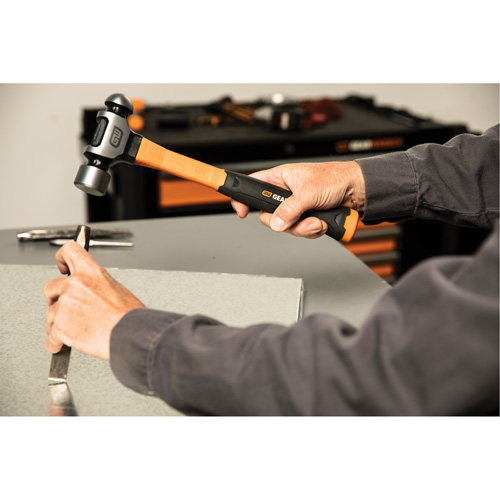 Marteau &agrave; panne ronde, Poids de la t&ecirc;te 24 oz, Face Ordinaire/Poli, Prise Fibre de verre OSI Industrial Sales