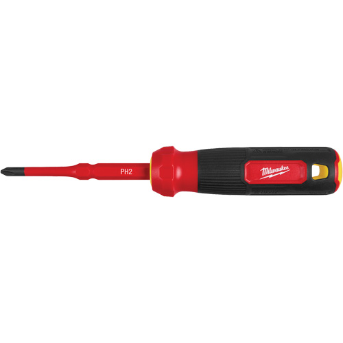 2-in-1 1000V Insulated Flip Shank Multi-Bit Screwdriver, 8-4/5" L, Cushion Grip Handle OSI Industrial Sales
