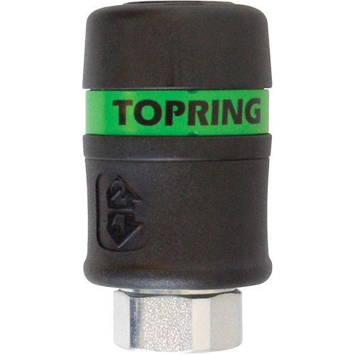 TOPQUIK Ultraflo 7.8 mm Quick Coupler, Polyester Composite, 3/8", Female NPT, 174 PSI OSI Industrial Sales
