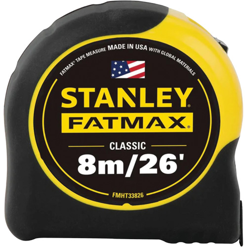Ruban &agrave; mesurer FATMAX, 1-1/4" x 26'/8 m, Marques de goujon Imp&eacute;rial & m&eacute;trique OSI Industrial Sales
