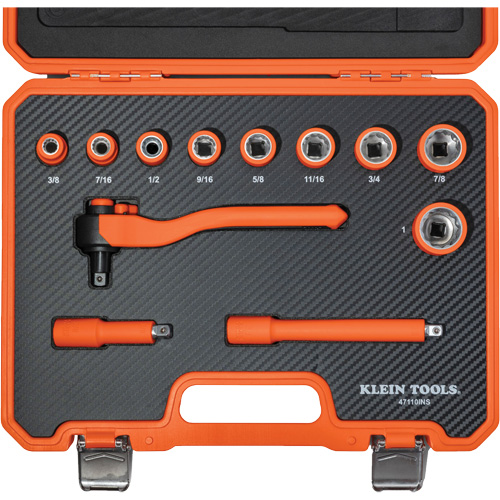 Insulated Ratchet & Socket Set with Case, 1000 V, 12 Pcs OSI Industrial Sales