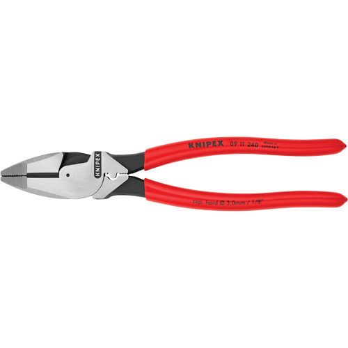 High Leverage Lineman's Pliers New England with Fish Tape Puller & Crimper OSI Industrial Sales