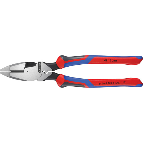 High Leverage Lineman's Pliers New England with Fish Tape Puller, Crimper & KNIPEXTEND Handle OSI Industrial Sales