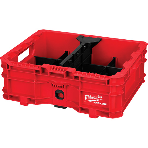 Bac &agrave; profil bas PACKOUT, 15" x 18-5/8" x 6-5/8", Noir/Rouge OSI Industrial Sales