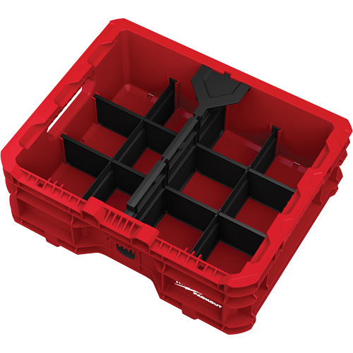 Bac &agrave; profil bas PACKOUT, 15" x 18-5/8" x 6-5/8", Noir/Rouge OSI Industrial Sales