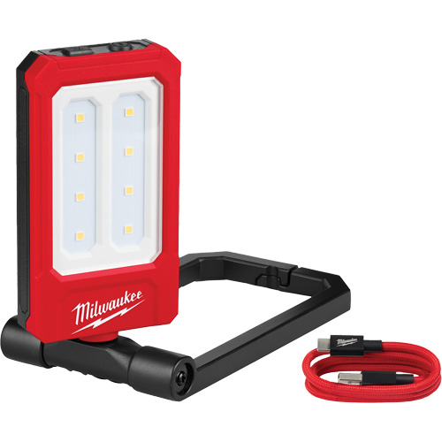 Rechargeable Low-Profile Magnetic Task Light, LED, 100/250/500 Lumens, Plastic/Aluminum Housing OSI Industrial Sales