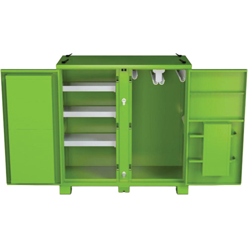 Onsite PPE Storage Cabinet, Steel, High-Visibility Lime Green OSI Industrial Sales