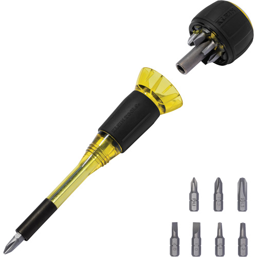 Tournevis 8-en-1 Tru-Grip avec raccourci, 6-57/100" lo, Prise Plastique OSI Industrial Sales