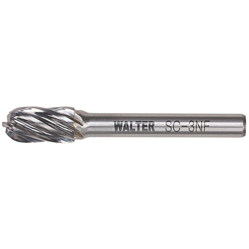 Double Cut Cylindrical Round Nose Carbide Burr, 1/2" Dia., 1" Depth of Cut OSI Industrial Sales