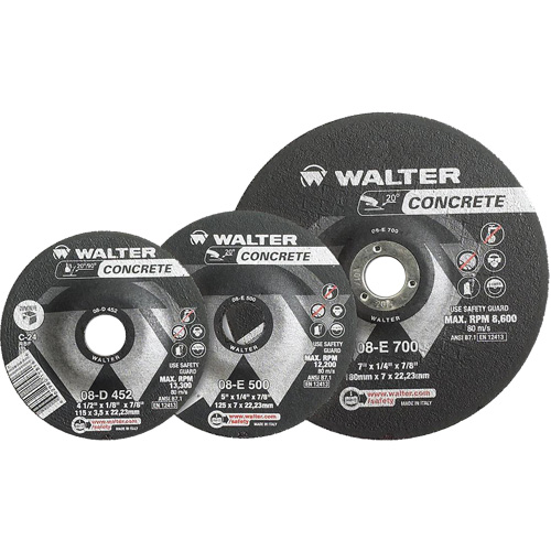 Depressed Centre Grinding Wheels - Concrete Type 27, 4-1/2" x 1/4", 7/8" Arbor, Type 27 OSI Industrial Sales