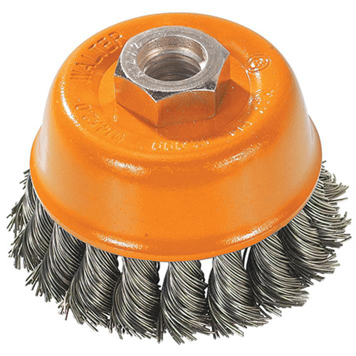 Knot-Twisted Wire Cup Brush, 3" Dia. x M14 Arbor OSI Industrial Sales