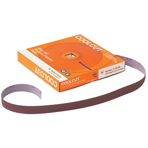 Papier abrasif manuel Coolcut, Oxyde d'aluminium, 2" la x 150' lo, Grain P60 OSI Industrial Sales