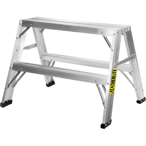 Industrial-Duty Sawhorse, 2' H x 31.9375" W x 23.50" D, 300 lbs. Capacity, Aluminum OSI Industrial Sales