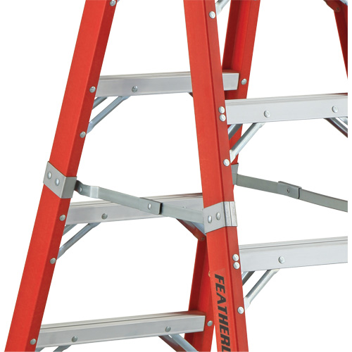 6600 AA Series Industrial Extra Heavy-Duty 2-Way Stepladders, Fibreglass, 375 lbs. Capacity, 4' OSI Industrial Sales
