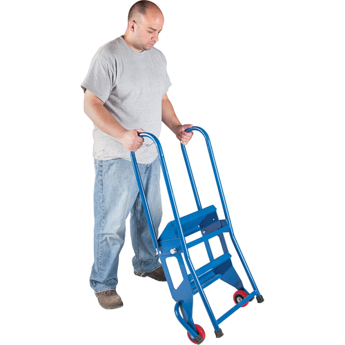 &eacute;chelle pliante portative, 2 marches, Perfor&eacute;, Hauteur 20" OSI Industrial Sales