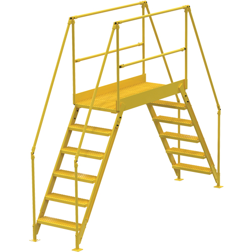 Crossover Ladder, 128" Overall Span, 60" H x 60" D, 24" Step Width OSI Industrial Sales