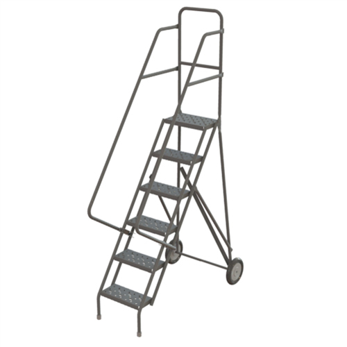 Rolling Ladder, 6 Steps, Serrated, 66" High OSI Industrial Sales