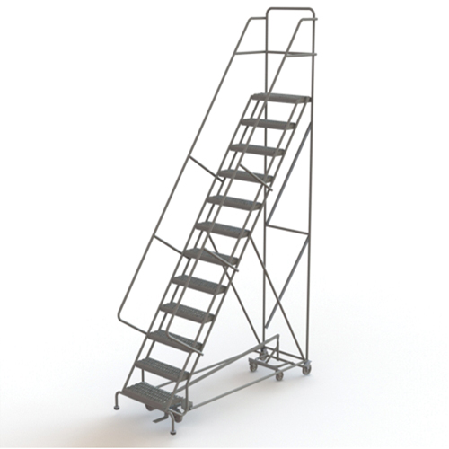 &eacute;chelles roulantes multidirectionnelles, 12 marches, Largeur de la marche 24", Hauteur de la plateforme 120", Acier OSI Industrial Sales