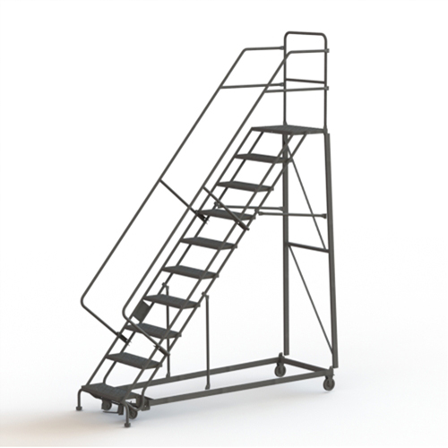 &eacute;chelles robustes en angle de s&eacute;curit&eacute;, 10 marches, Perfor&eacute;, Inclinaison 50°, Hauteur 100" OSI Industrial Sales