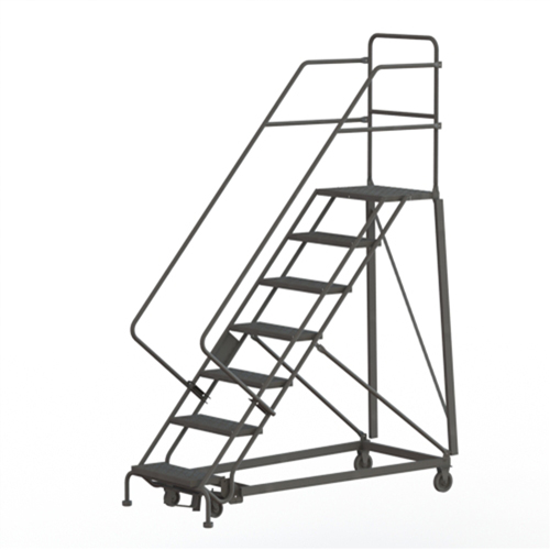 Heavy Duty Safety Slope Ladder, 7 Steps, Serrated, 50° Incline, 70" High OSI Industrial Sales