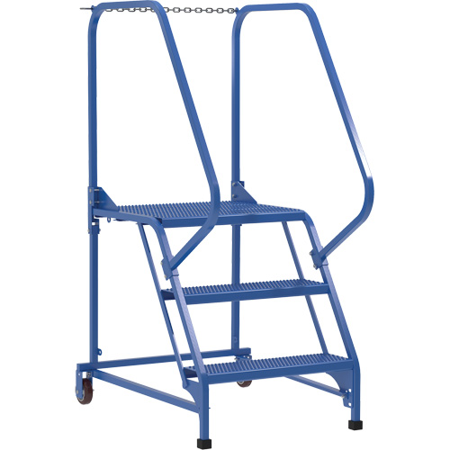 Maintenance Ladder, 3 Steps, 23-9/16" Step Width, 30" Platform Height, Steel OSI Industrial Sales
