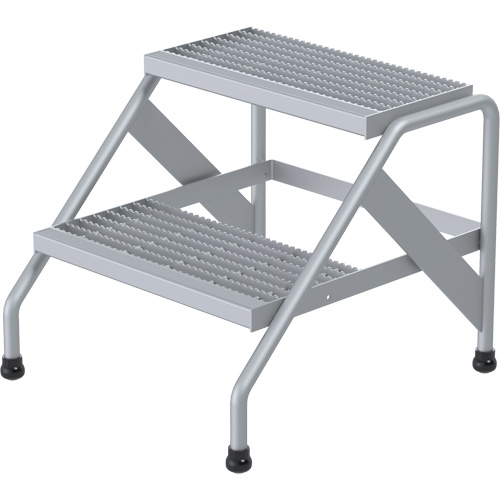 Escabeau en aluminium, 2 marche(s), 22-13/16" la x 24-9/16" lo x 20" h, Capacit&eacute; 500 lb OSI Industrial Sales