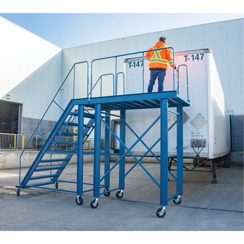 &eacute;chelle &agrave; neige, Acier, 10 Marches, 99" ha, 85-1/2" p, 48" Marche, Stri&eacute; OSI Industrial Sales