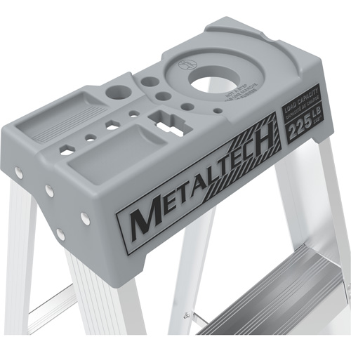 Step Ladder with Paint Tray, 10', Aluminum, 225 lbs. Capacity, Type 2 OSI Industrial Sales