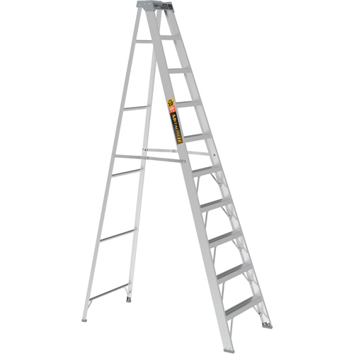 Step Ladder, 10', Aluminum, 225 lbs. Capacity, Type 2 OSI Industrial Sales