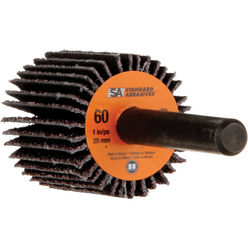 Standard Abrasives Flap Wheel, Aluminum Oxide, 60 Grit, 1" x 1" x 1/4" OSI Industrial Sales