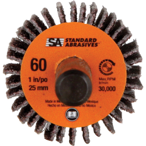 Standard Abrasives Flap Wheel, Aluminum Oxide, 60 Grit, 1" x 1" x 1/4" OSI Industrial Sales