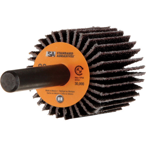 Meule &agrave; lamelles Standard Abrasives, Oxyde d'aluminium, Grain 80, 1" x 1" x 1/4" OSI Industrial Sales