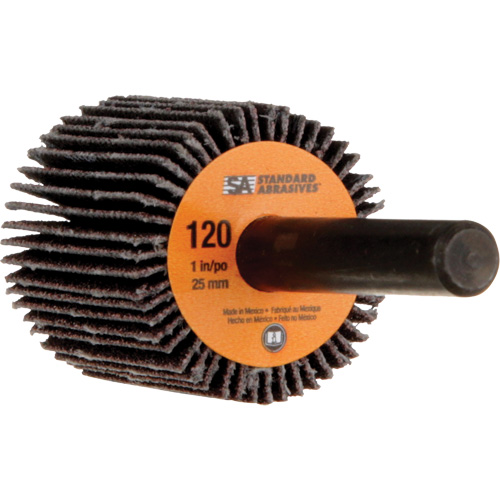 Standard Abrasives Flap Wheel, Aluminum Oxide, 120 Grit, 1" x 1" x 1/4" OSI Industrial Sales