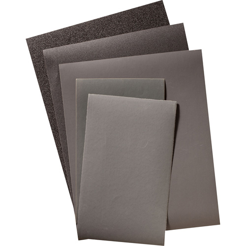 Feuille de papier abrasif, 9" x 11", Grain 600, Oxyde d'aluminium OSI Industrial Sales