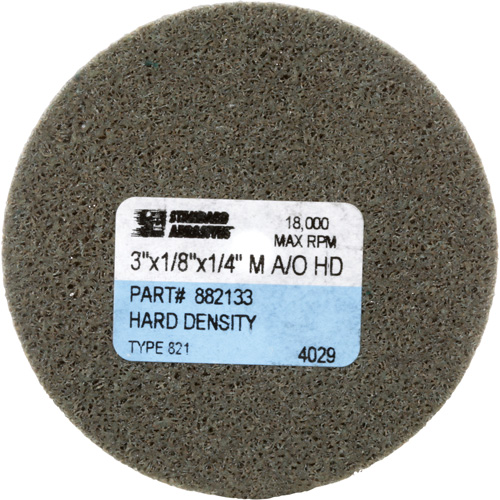 Standard Abrasives Unitized Wheel, 3" x 1/8", 1/4" Arbor, Medium Grit, Aluminum Oxide OSI Industrial Sales