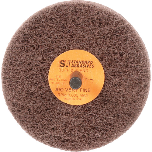 Standard Abrasives Buff & Blend Wheel, 3" Dia. x 3" W, 1/4" Arbor, Aluminum Oxide OSI Industrial Sales
