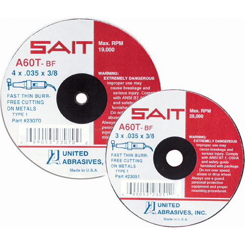 Cut-Off Wheel, 7" x 0.045", 7/8" Arbor, Type 27, Aluminum Oxide/Ceramic, 8500 RPM OSI Industrial Sales