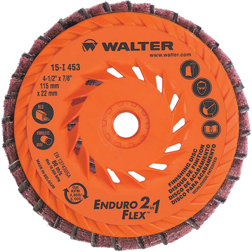Meule &agrave; lamelles Enduro-Flex 2-in-1, 4-1/2" x 5/8"-11, Grain 80, C&eacute;ramique OSI Industrial Sales