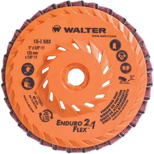 Enduro-Flex 2-in-1 Flap Disc, 5" x 5/8"-11, 80 Grit, Ceramic OSI Industrial Sales