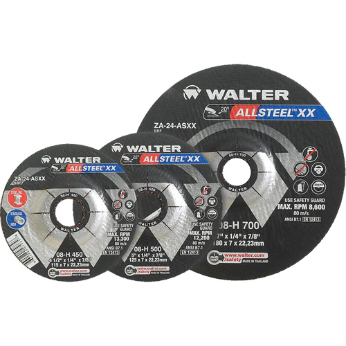 ALLSTEEL XX Depressed Centre Grinding Wheels, 9" x 1/4", 7/8" Arbor, Type 27 OSI Industrial Sales