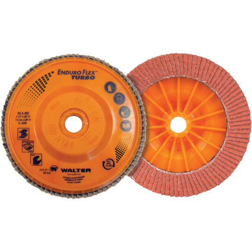 Disque &agrave; lamelles Turbo Enduro-Flex, 4-1/2" x 5/8"-11, Type 27S, Grain 36/60, C&eacute;ramique OSI Industrial Sales