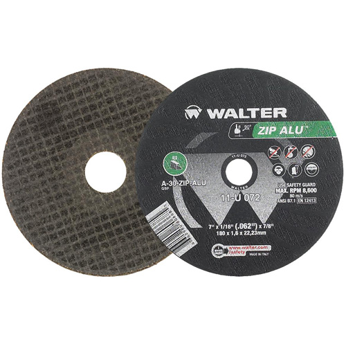 Zip Alu Cut-Off Wheel, 7" x 3/64", 7/8" Arbor, Type 1, Aluminum Oxide, 8600 RPM OSI Industrial Sales