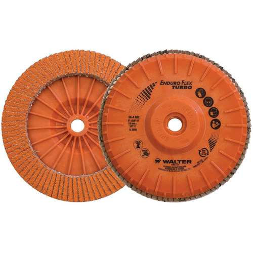 Disque &agrave; lamelles Turbo Enduro-Flex, 6" x 5/8"-11, Type 27S, Grain 36/60, C&eacute;ramique OSI Industrial Sales