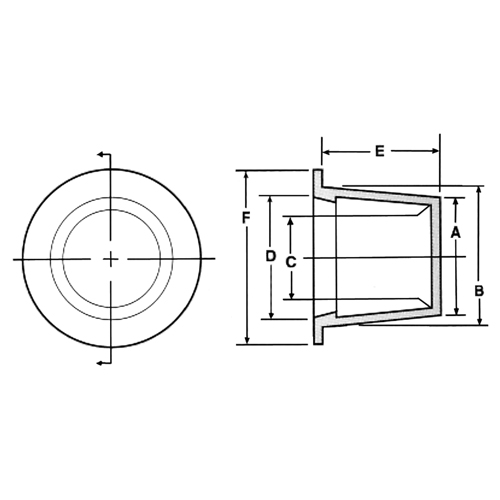 Plastic End Cap, 1/2" Dia. OSI Industrial Sales