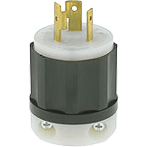 2-Pole 3-Wire Grounding Locking Plug, Nylon, 20 Amps, 250 V, L6-20P OSI Industrial Sales