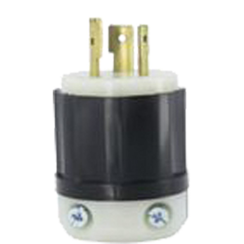 2-Pole 3-Wire Grounding Locking Plug, Nylon, 20 A, 347 V, L24-20P OSI Industrial Sales