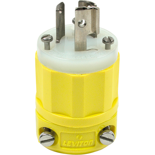 2-Pole 3-Wire Grounding Locking Plug, Nylon, 15 Amps, 250 V, L6-15P OSI Industrial Sales