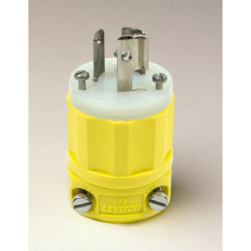 2-Pole 3-Wire Grounding Locking Plug, Nylon, 15 Amps, 250 V, L6-15P OSI Industrial Sales