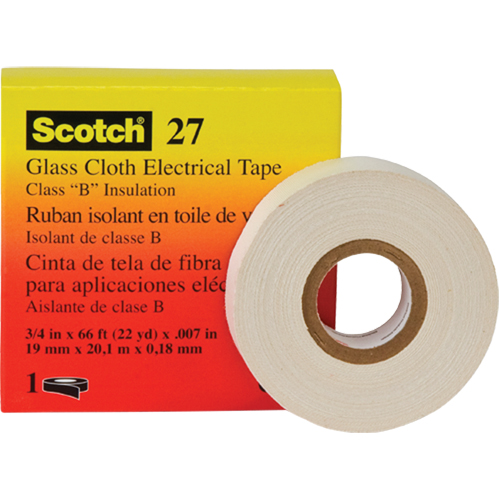Rubans isolants en toile de verre 27 Scotch, 19 mm (3/4") la x 20 m (66') lo OSI Industrial Sales